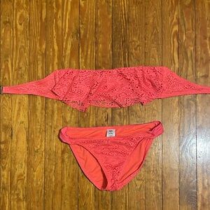 Mossimo Supply Co. Coral Lace Swimwear - Large